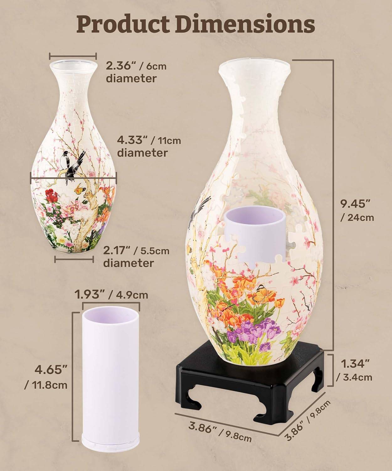Flat in the box. Curved on the table. Holds real flowers. — product photo